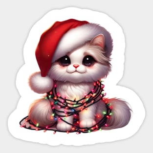 Christmas Ragdoll Cat Sticker